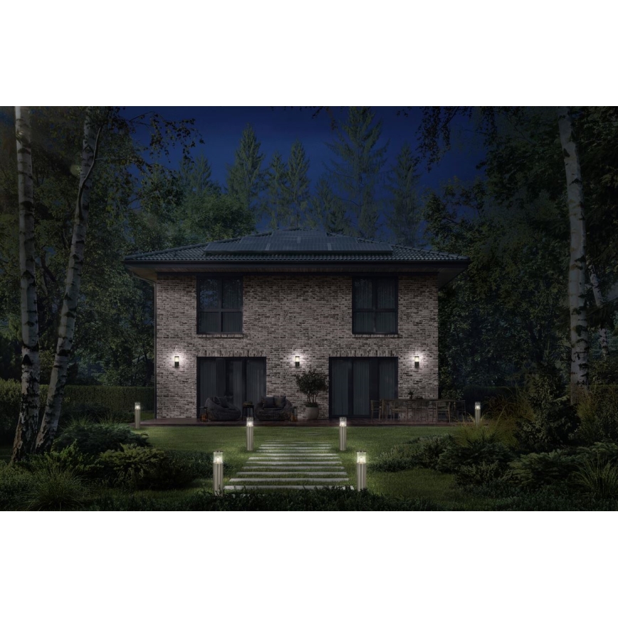 Ledvance - Iluminação de parede exterior com sensor EBRO 1xE27/20W/230V IP44