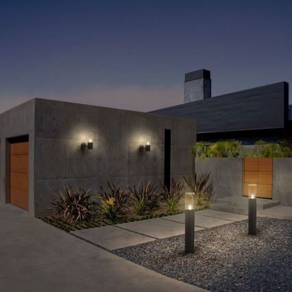 Ledvance - Iluminação de parede exterior com sensor FIGO CYLINDER 1xE27/20W/230V
