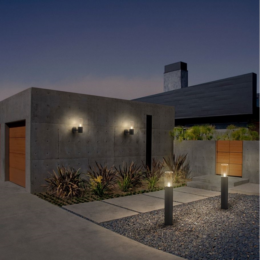 Ledvance - Iluminação de parede exterior com sensor FIGO CYLINDER 1xE27/20W/230V