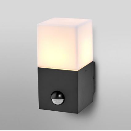 Ledvance - Iluminação de parede exterior com sensor FIGO SQUARE 1xE27/20W/230V
