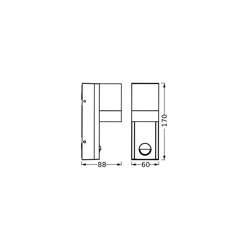Ledvance - Iluminação de parede exterior com sensor ISIDOR 1xGU10/35W/230V IP65