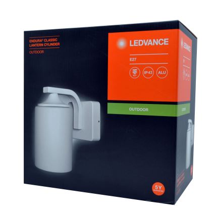 Ledvance - Iluminação de parede exterior CYLINDER 1xE27/60W/230V IP43 branca