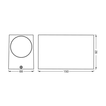Ledvance - Iluminação de parede exterior ENDURA CLASSIC 2xGU10/35W/230V IP44