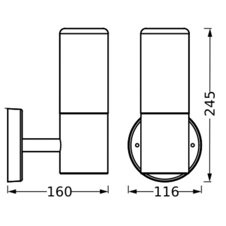 Ledvance - Iluminação de parede exterior FIGO CYLINDER 1xE27/20W/230V IP44
