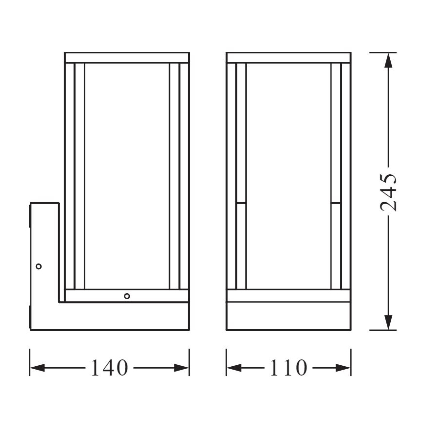 Ledvance - Iluminação de parede exterior FRAME 1xE27/60W/230V IP44