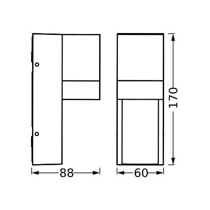 Ledvance - Iluminação de parede exterior ISIDOR 1xGU10/35W/230V IP65