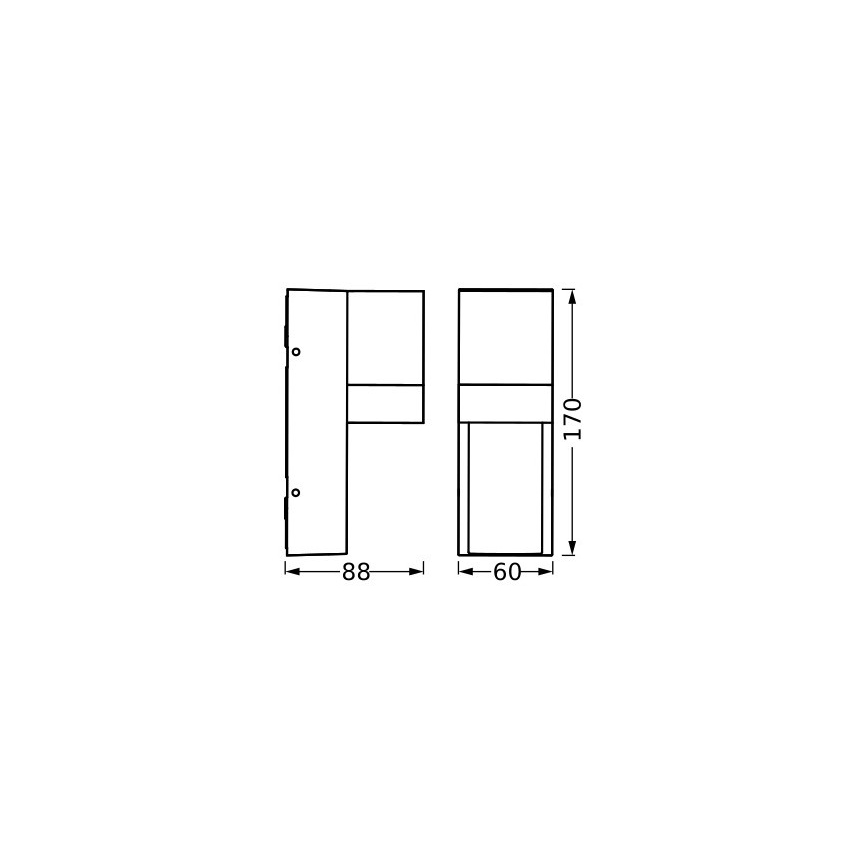 Ledvance - Iluminação de parede exterior ISIDOR 1xGU10/35W/230V IP65