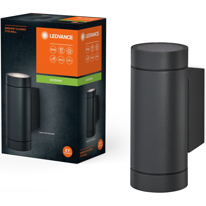 Ledvance - Iluminação de parede exterior ITYS 2xGU10/35W/230V IP65