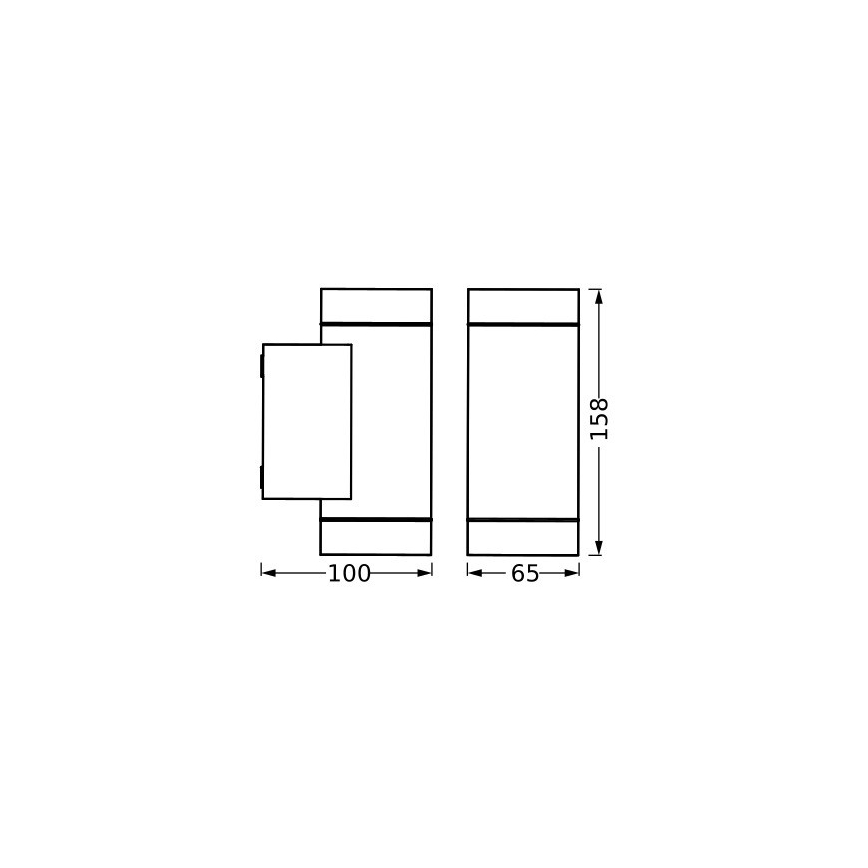 Ledvance - Iluminação de parede exterior ITYS 2xGU10/35W/230V IP65