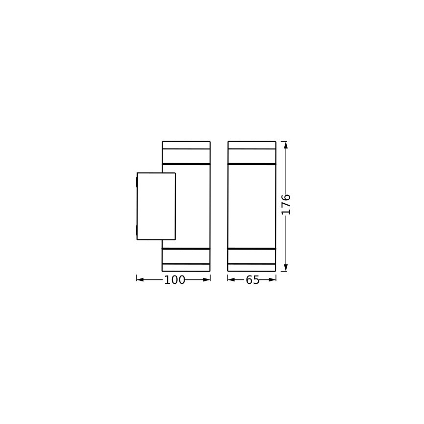 Ledvance - Iluminação de parede exterior IVE 2xGU10/35W/230V IP65