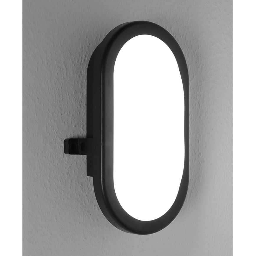 Ledvance - Iluminação de parede exterior LED BULKHEAD LED/11W/230V IP54 preta