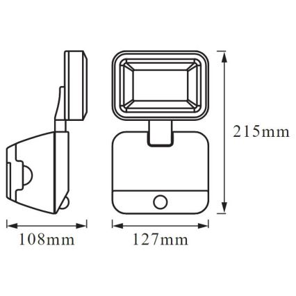 Ledvance - Iluminação de parede exterior LED com sensor BATTERY LED/4W/6V IP54