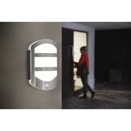 Ledvance - Iluminação de parede exterior LED com sensor PLATE LED/12,5W/230V IP44