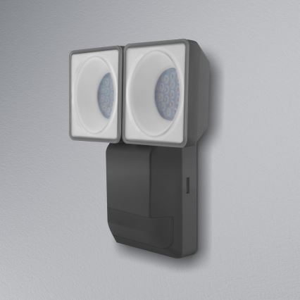 Ledvance - Iluminação de parede exterior LED com sensor SPOT 2xLED/8W/230V IP55