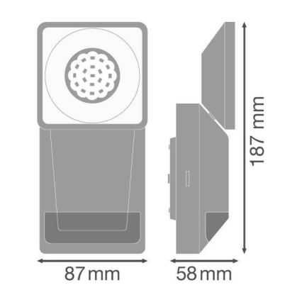 Ledvance - Iluminação de parede exterior LED com sensor SPOT LED/8W/230V IP55 branca
