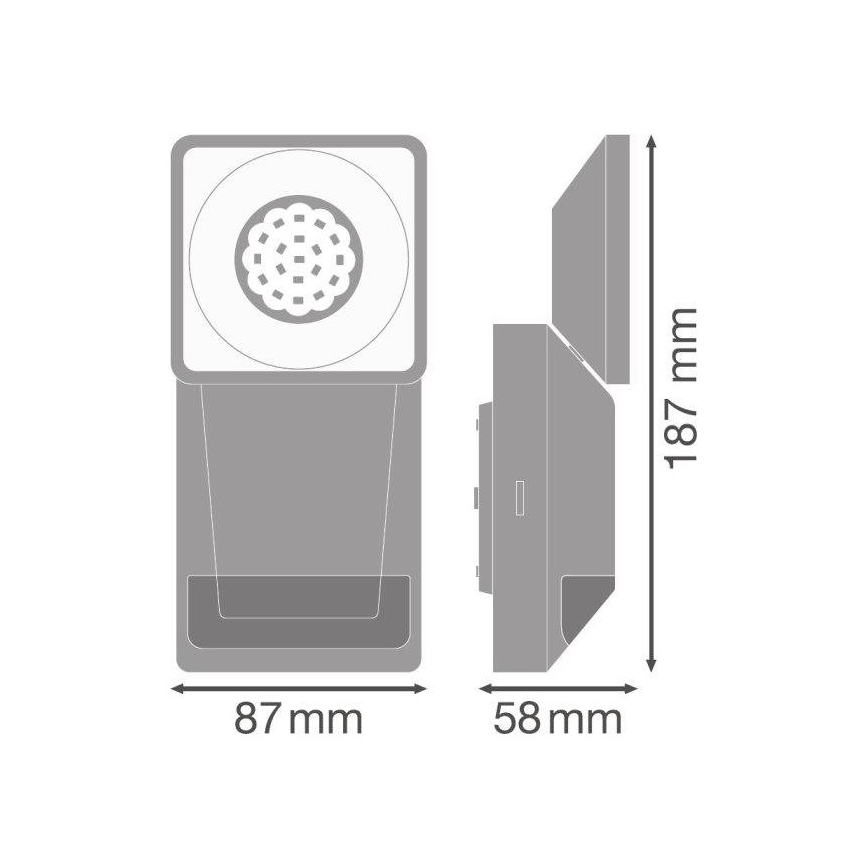 Ledvance - Iluminação de parede exterior LED com sensor SPOT LED/8W/230V IP55 branca
