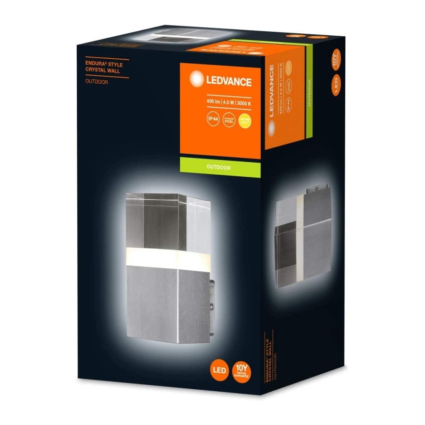 Ledvance - Iluminação de parede exterior LED CRYSTAL 1xLED/4,5W/230V IP44