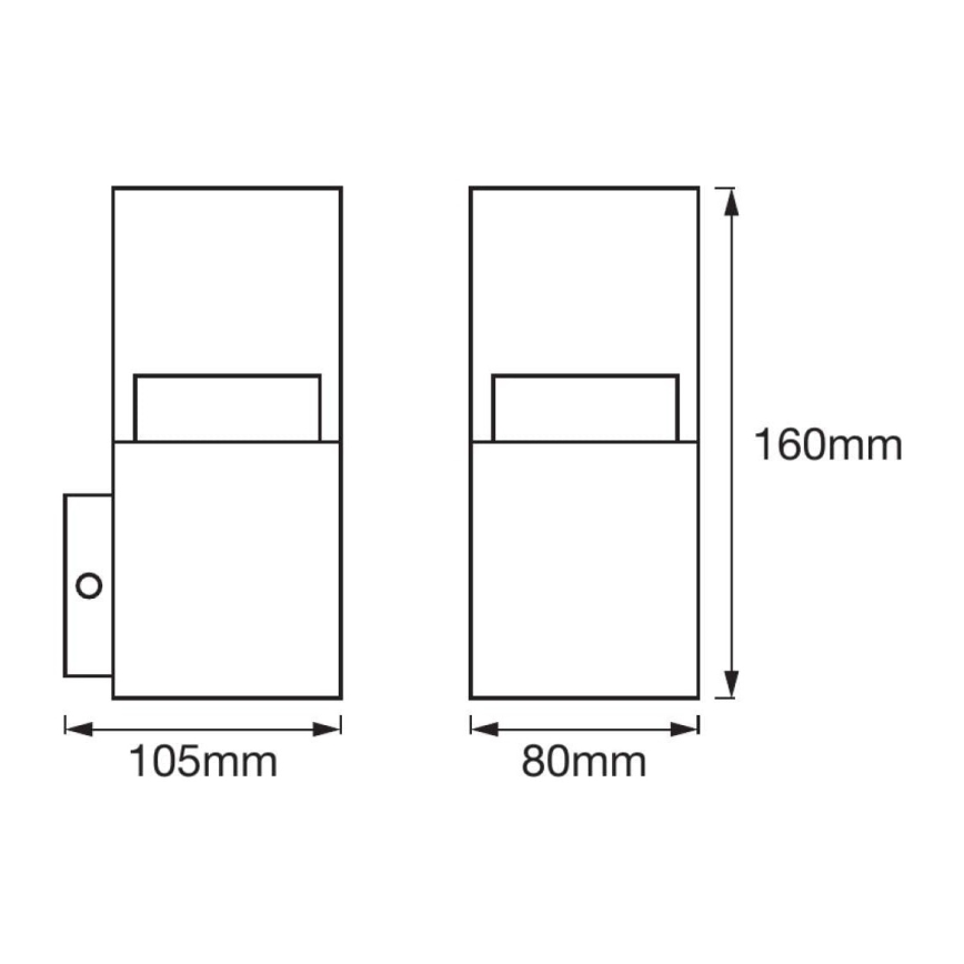 Ledvance - Iluminação de parede exterior LED CRYSTAL 1xLED/4,5W/230V IP44