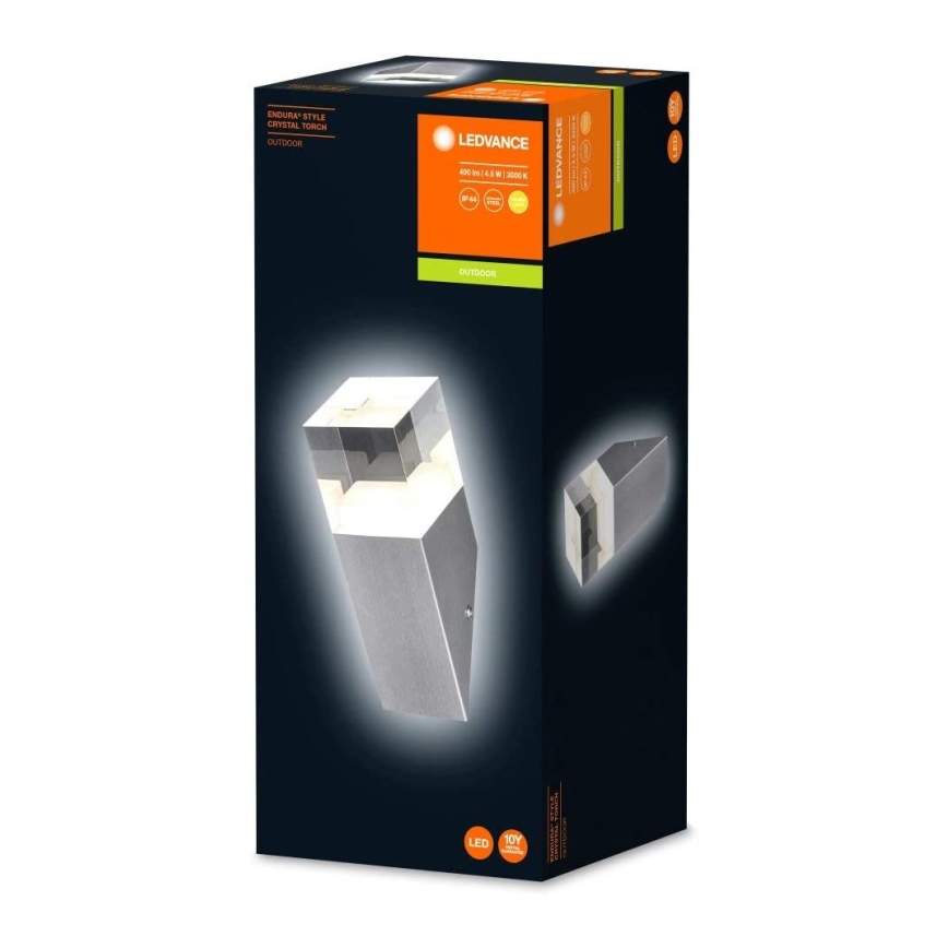Ledvance - Iluminação de parede exterior LED CRYSTAL 1xLED/4,5W/230V IP44