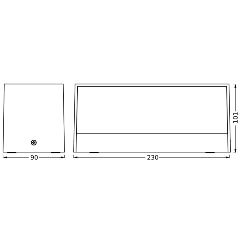 Ledvance - Iluminação de parede exterior LED ENDURA STYLE IDRI 2xLED/6,25W/230V IP65