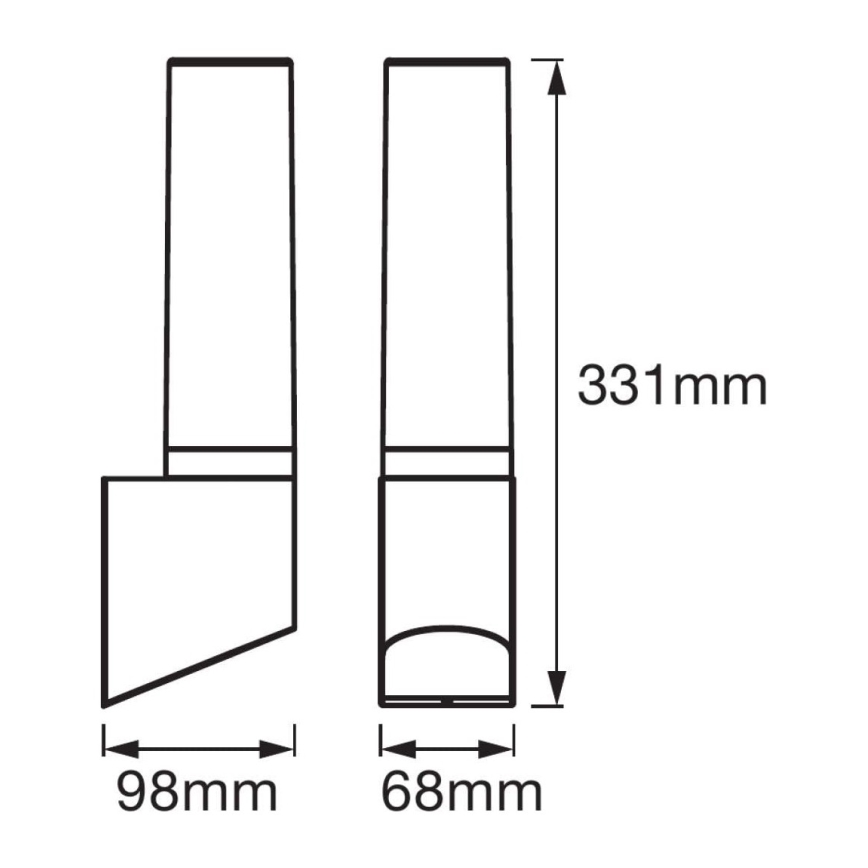 Ledvance - Iluminação de parede exterior LED FLARE 1xLED/7W/230V IP44