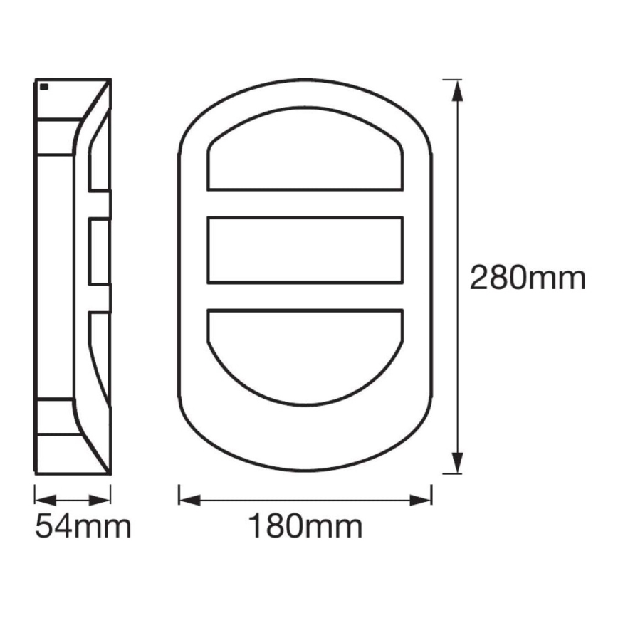 Ledvance - Iluminação de parede exterior LED PLATE LED/12W/230V IP44