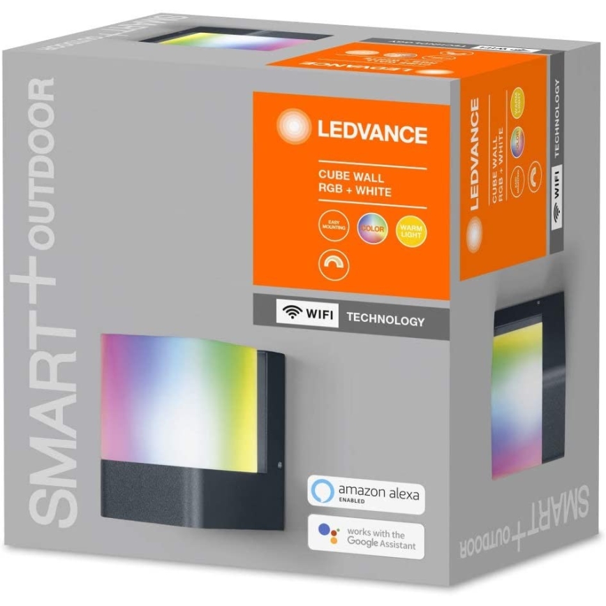 Ledvance - Iluminação de parede exterior LED RGBW SMART+ CUBE LED/9,5W/230V IP44 Wi-Fi