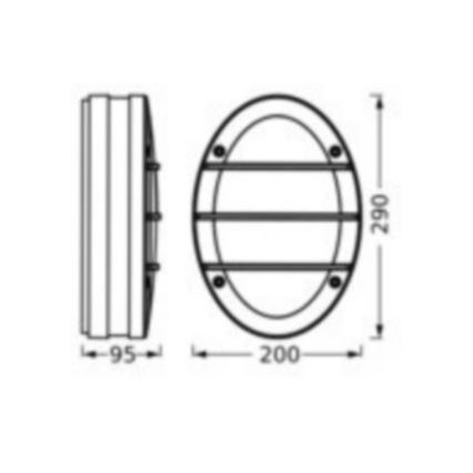 Ledvance - Iluminação de parede exterior ORBICK 2xE27/18W/230V IP65