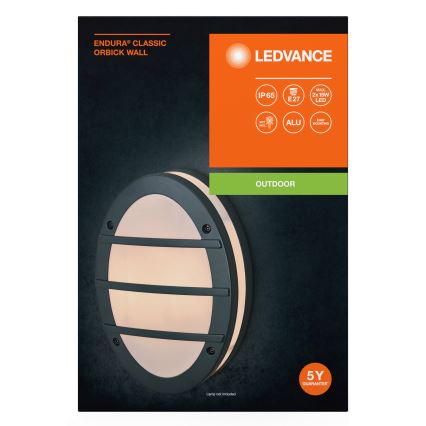 Ledvance - Iluminação de parede exterior ORBICK 2xE27/18W/230V IP65