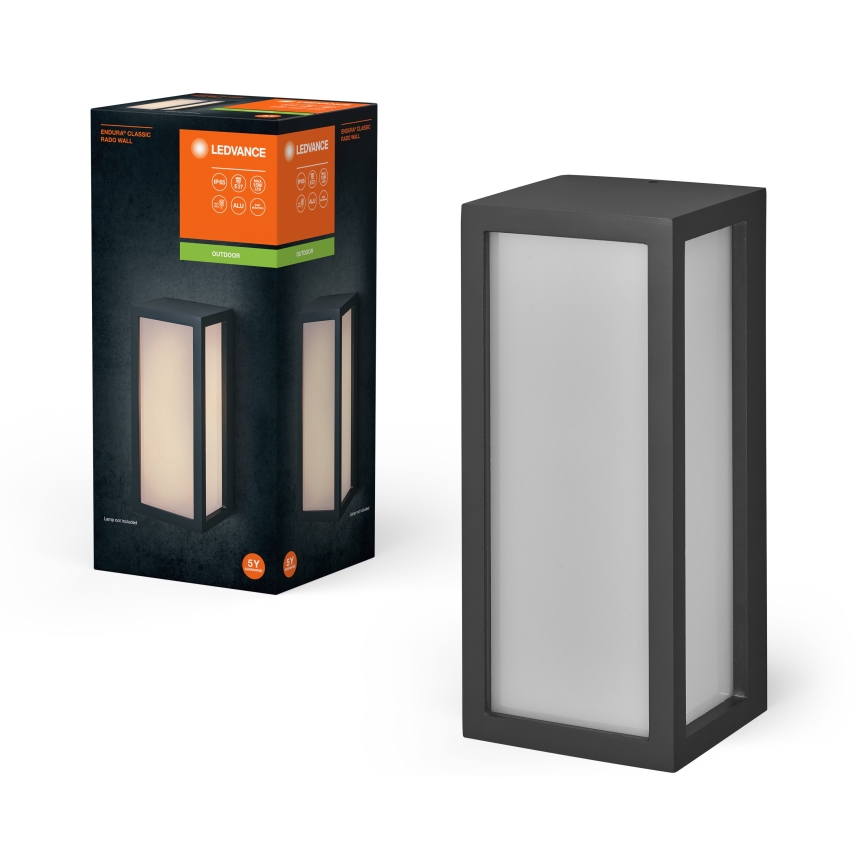 Ledvance - Iluminação de parede exterior RADO 1xE27/18W/230V IP65