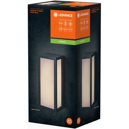 Ledvance - Iluminação de parede exterior RADO 1xE27/18W/230V IP65