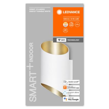 Ledvance - Iluminação de parede LED com regulação SMART+ CYLINDRO LED/12W/230V 3000-6500K Wi-Fi white