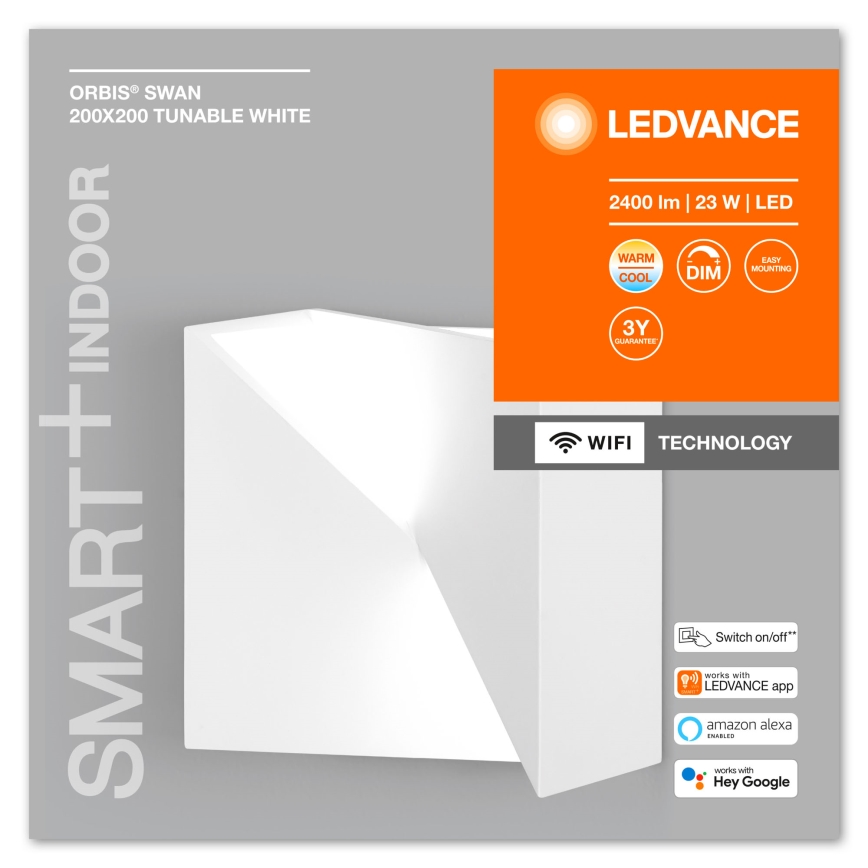 Ledvance - Iluminação de parede LED com regulação SMART+ SWAN LED/23W/230V 3000-6500K Wi-Fi