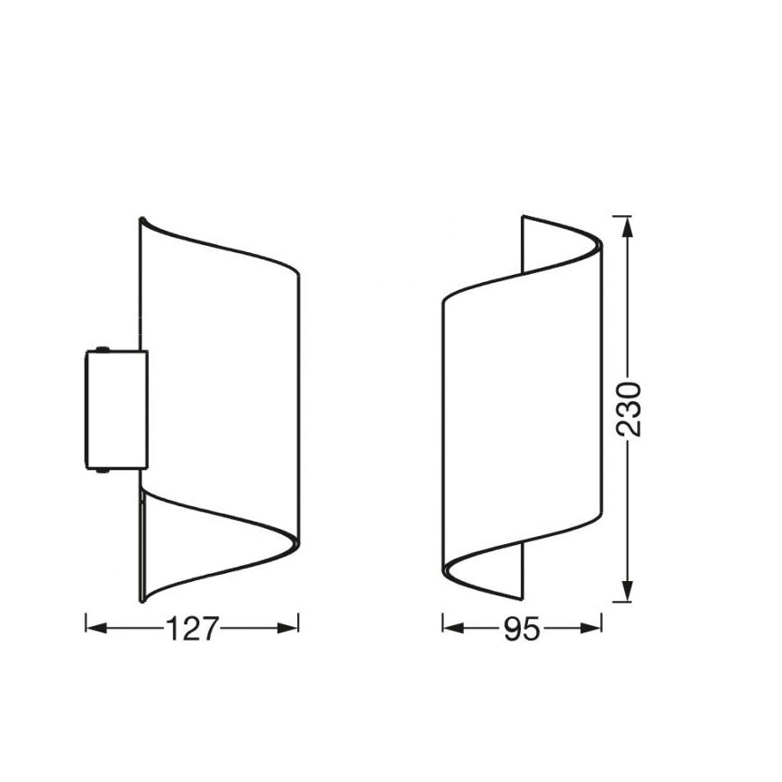 Ledvance - Iluminação de parede LED com regulação SMART+ TWIST LED/12W/230V 3000-6500K Wi-Fi branca