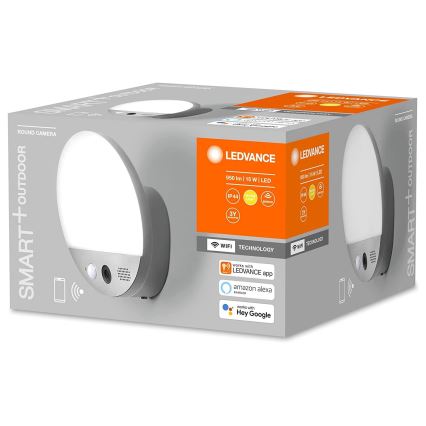 Ledvance- Iluminação de parede exterior LED com sensor e câmara SMART+ LED/15W/230V Wi-Fi IP44
