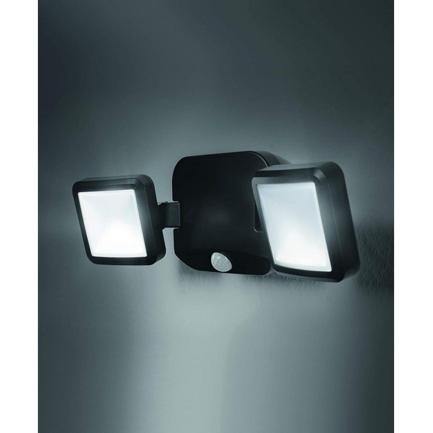 Ledvance - Iluminação de parede LED exterior com sensor BATTERY 2xLED/10W/4xD IP54