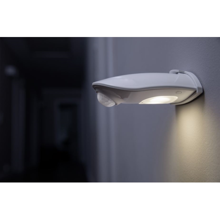 Ledvance - Iluminação de parede LED exterior com sensor DOORLED LED/1W/3xAA IP54