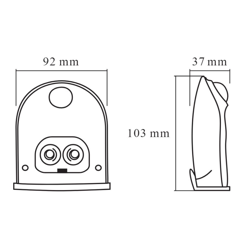 Ledvance - Iluminação de parede LED exterior com sensor DOORLED LED/1W/3xAA IP54