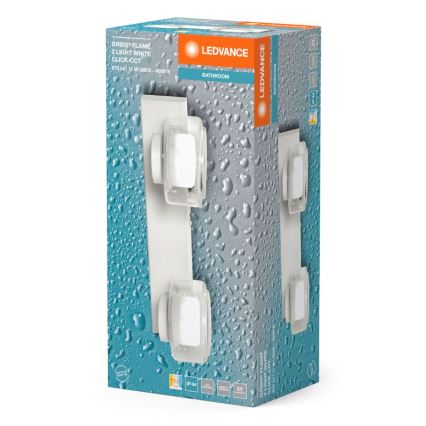 Ledvance - Iluminação de parede para casa de banho LED ORBIS FLAME 2xLED/5,5W/230V 3000/4000K IP44 branco