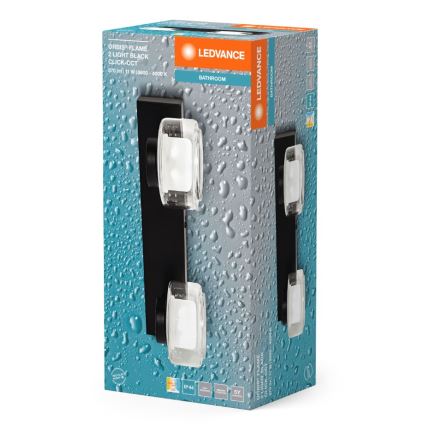 Ledvance - Iluminação de parede para casa de banho LED ORBIS FLAME 2xLED/5,5W/230V 3000/4000K IP44 preto