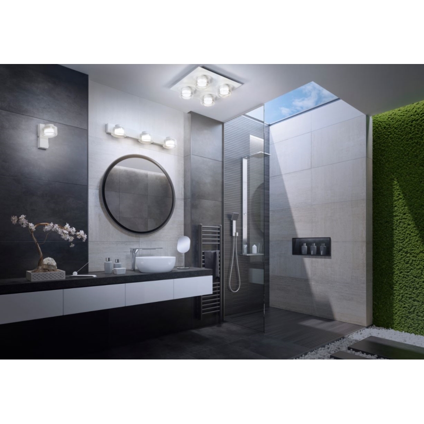 Ledvance - Iluminação de parede para casa de banho LED ORBIS FLAME 3xLED/5,5W/230V 3000/4000K IP44 branco