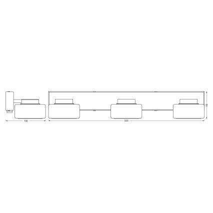 Ledvance - Iluminação de parede para casa de banho LED ORBIS FLAME 3xLED/5,5W/230V 3000/4000K IP44 branco