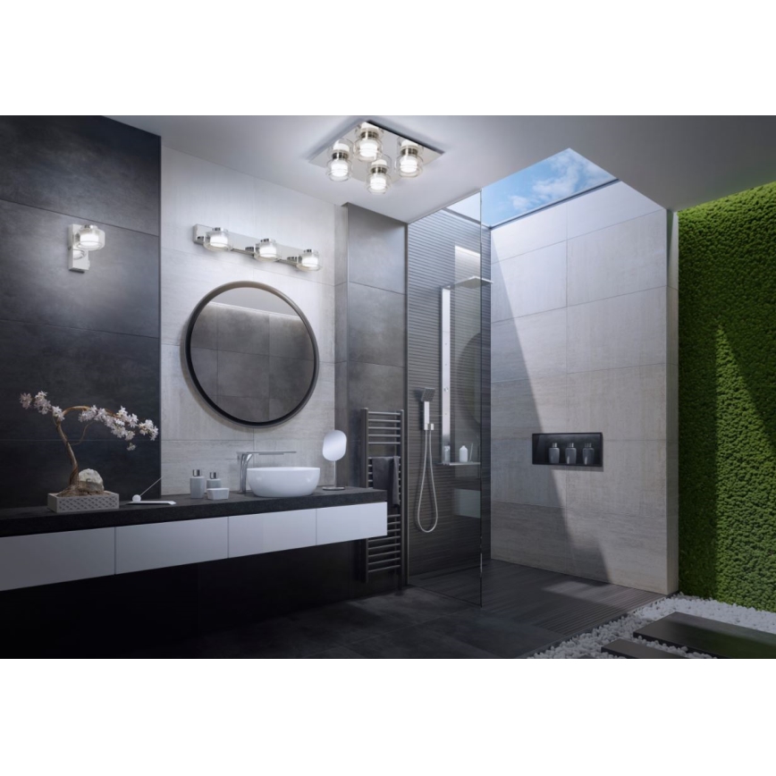 Ledvance - Iluminação de parede para casa de banho LED ORBIS FLAME LED/5,5W/230V 3000/4000K IP44 cromado