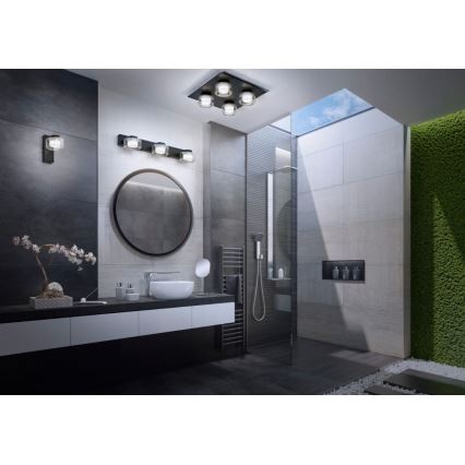 Ledvance - Iluminação de parede para casa de banho LED ORBIS FLAME LED/5,5W/230V 3000/4000K IP44 preto