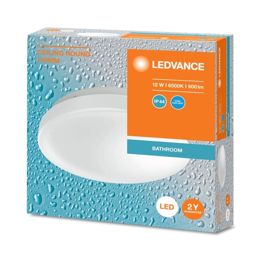 Ledvance - Iluminação de teto de casa de banho LED CEILING ROUND LED/12W/230V 6500K IP44