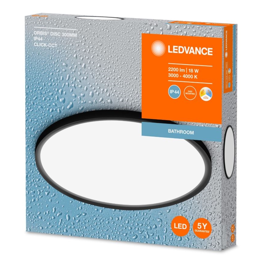 Ledvance - Iluminação de teto de casa de banho LED DISC LED/18W/230V 3000/4000K IP44