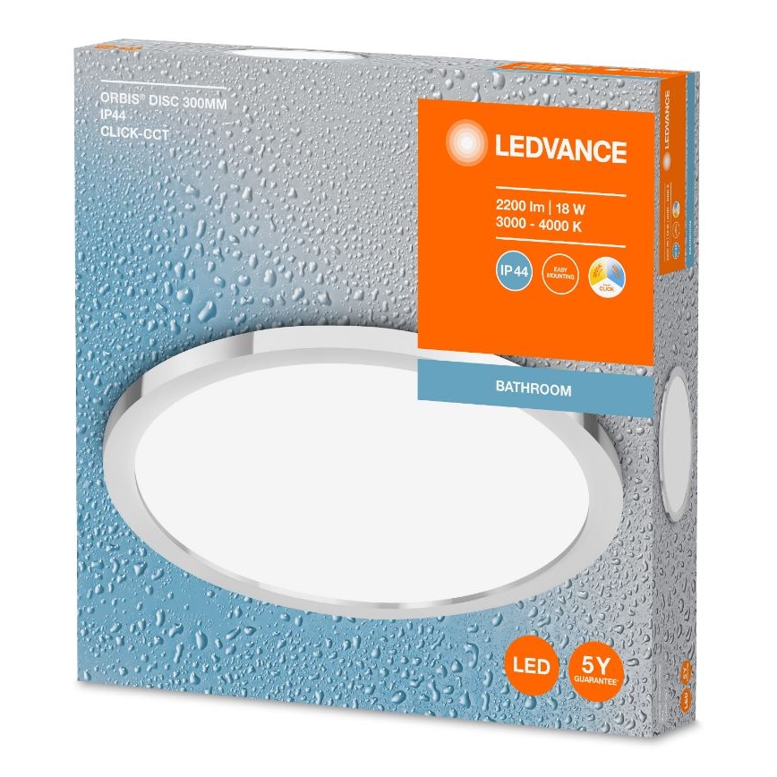 Ledvance - Iluminação de teto de casa de banho LED DISC LED/18W/230V 3000/4000K IP44