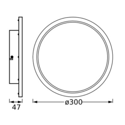 Ledvance - Iluminação de teto de casa de banho LED DISC LED/18W/230V 3000/4000K IP44