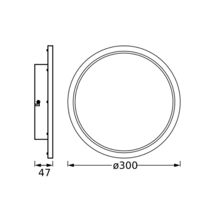 Ledvance - Iluminação de teto de casa de banho LED DISC LED/18W/230V 3000/4000K IP44