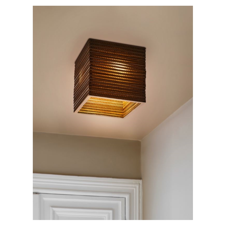 Ledvance - Iluminação de teto DECOR CARDBOARD 1xE27/15W/230V 25x25 cm